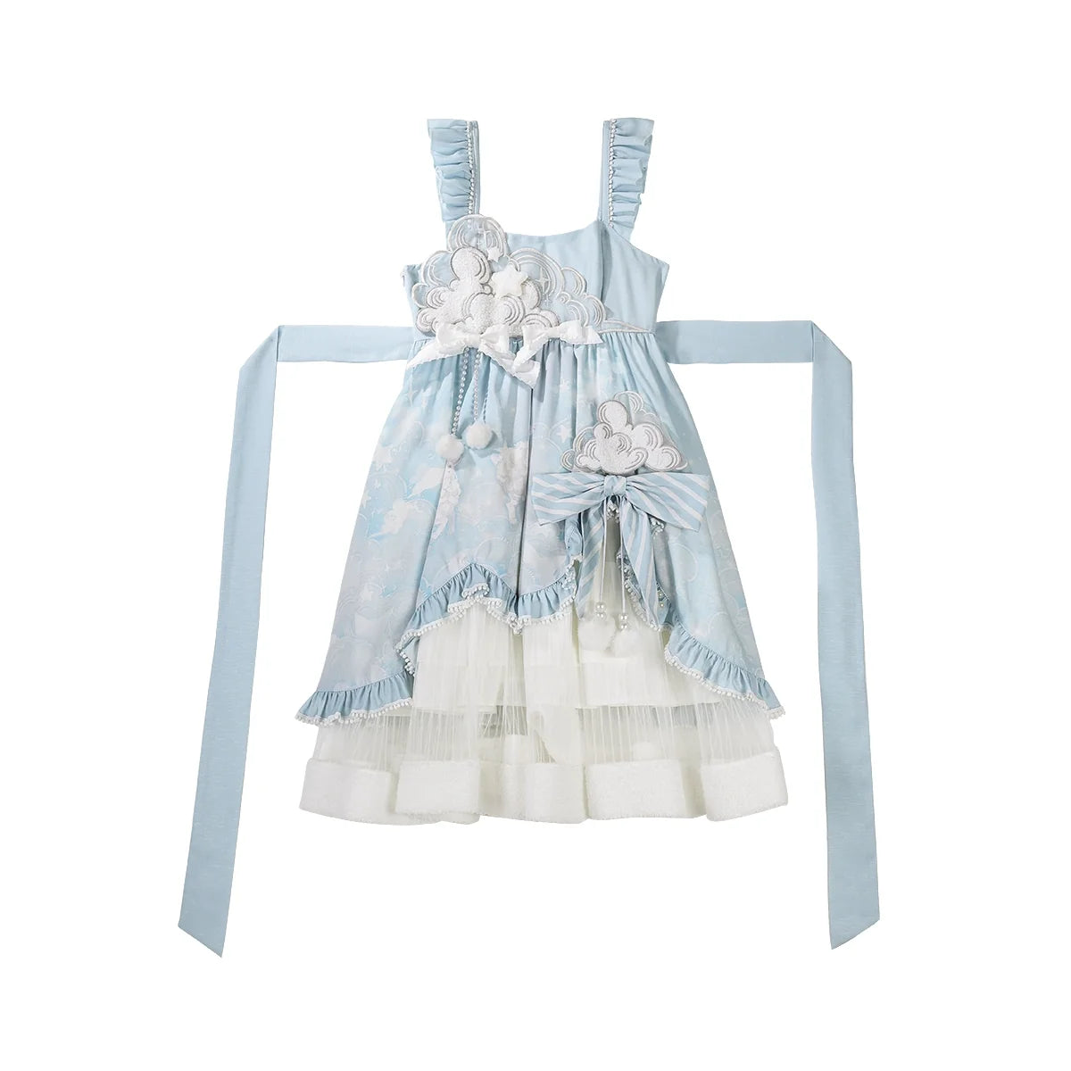 Letters from Unknown Star - Cloudscape Dream - Sweet Lolita JSK Suit, Fleece Cape