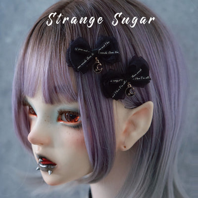 Strange Sugar - Gothic Headdress - Hallowen Skull Bat Hairclip Headwear