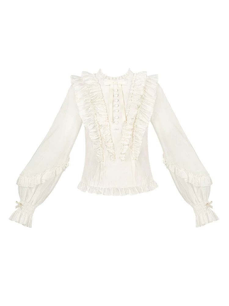 With PUJI - Miss Laura Blouse - Classic Lolita Blouse detail view 5