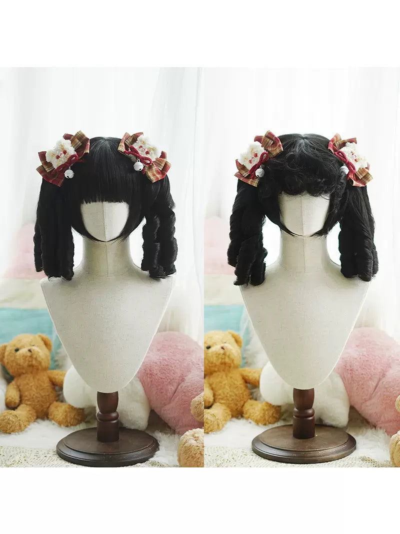 Imperial Tea - Roman Roll - Lolita wig with Roman curls and double ponytails - product detail 3