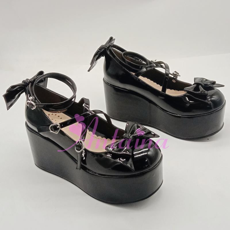 Antaina - Lolita Bow Platform Shoes Multiple - Colors Shoes