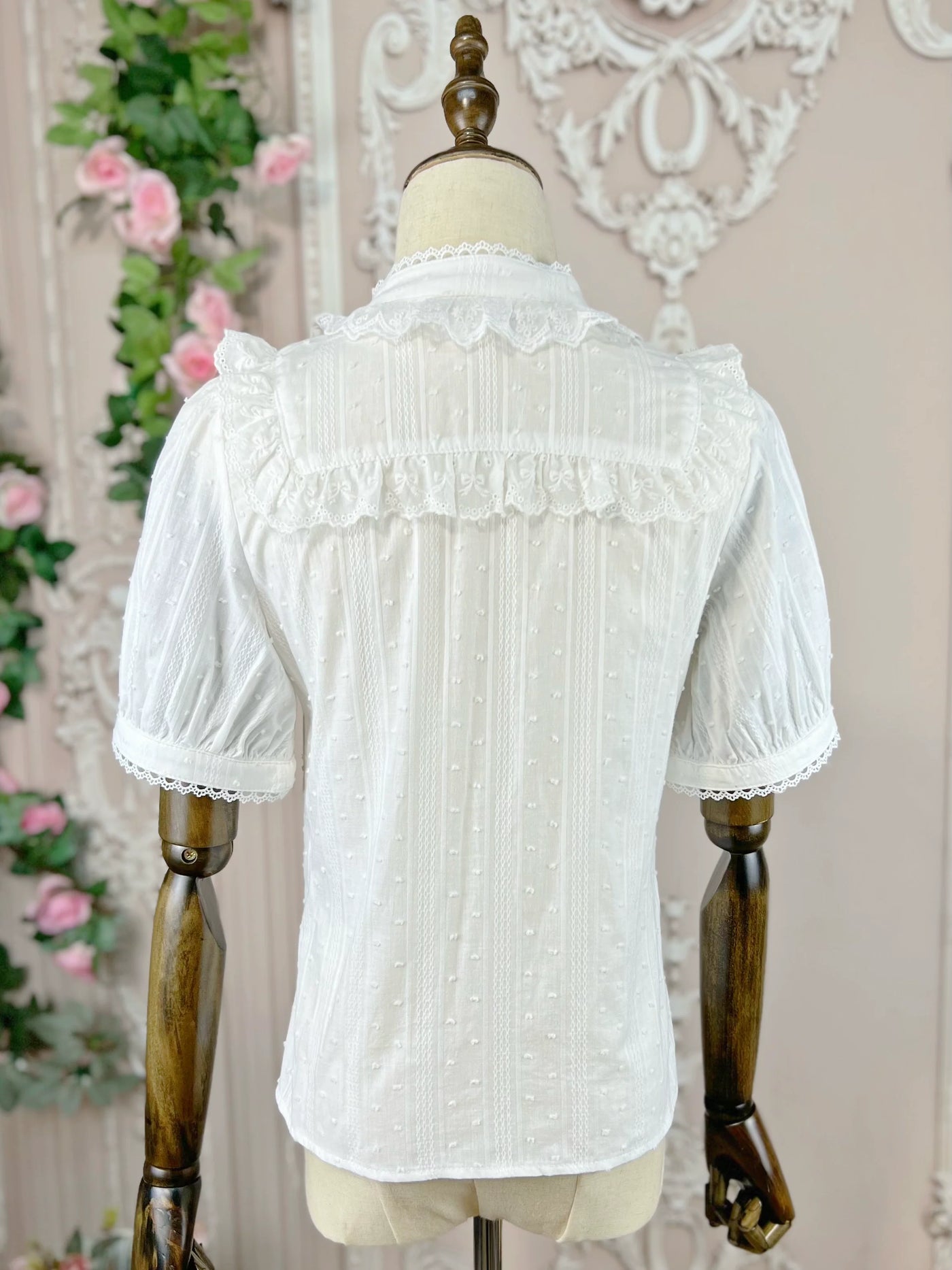 DMFS Lolita - Sweet Lolita Blouse Cotton Summer - Short Sleeve Shirt Innerwear