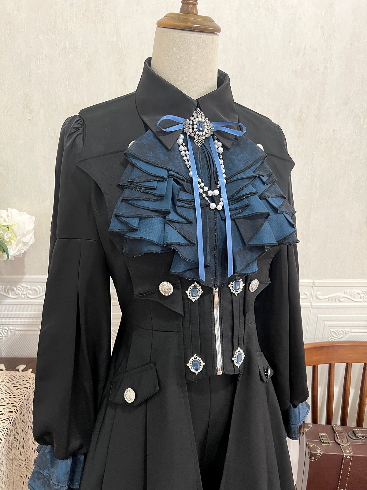 Designer's Gift - Mystique Melody - Ouji Lolita Irregular Shirt and Long Vest Set