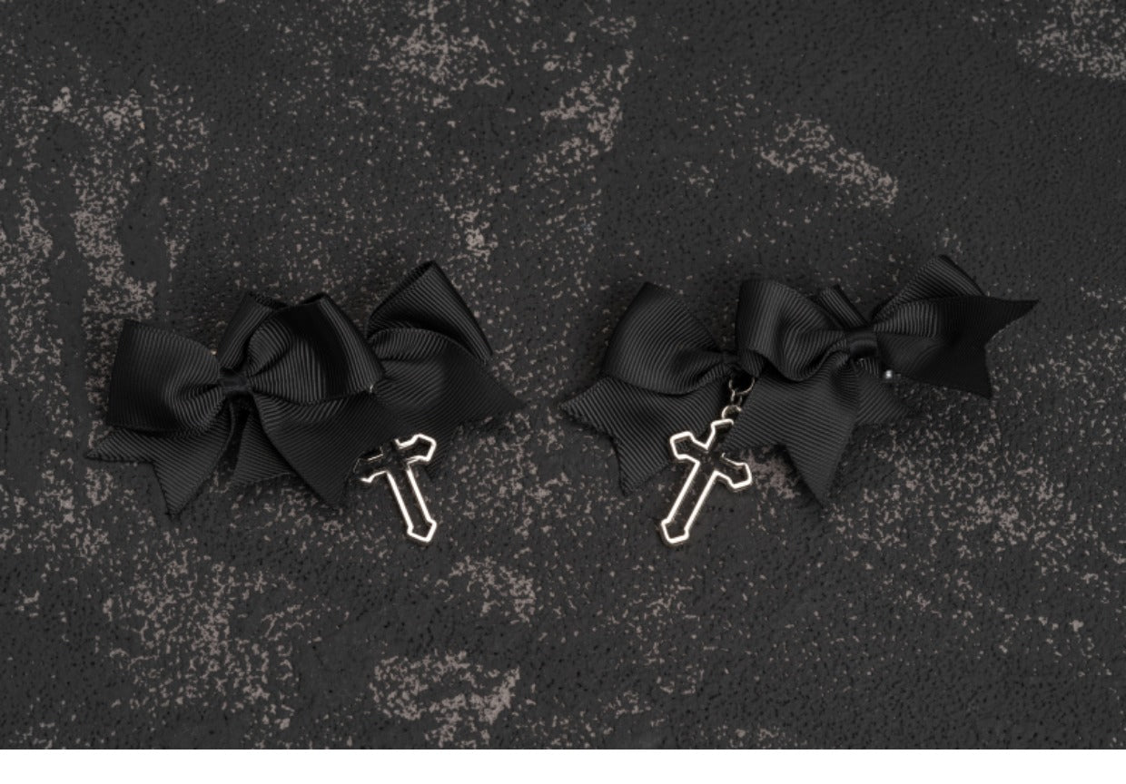 Strange Sugar - Gothic Lolita Cross bows headdress - Headwear