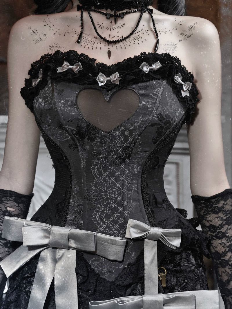 BLOOD SUPPLY: Cupid's Magic Box Heart Corset Top and Accessories, product view 4