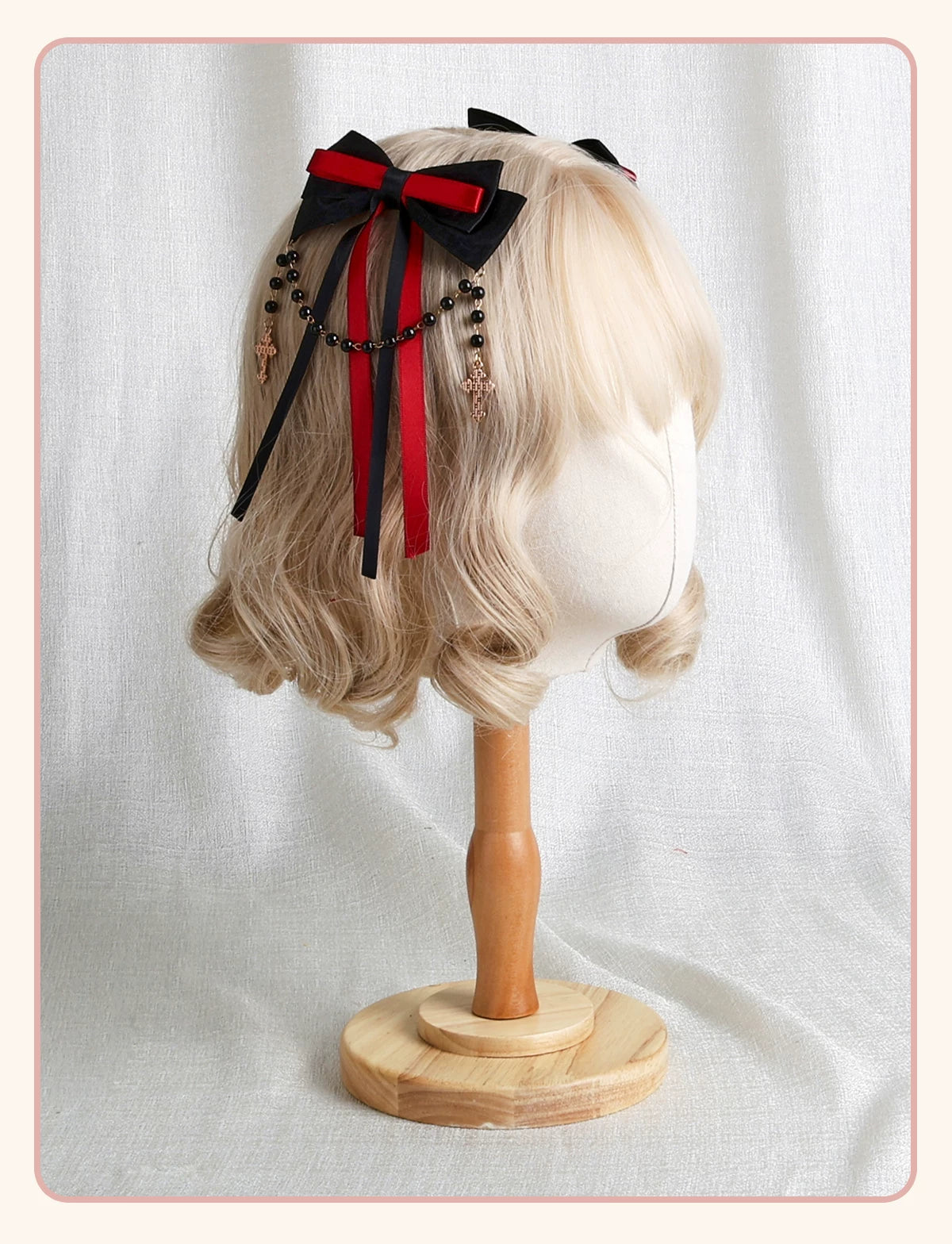 Stardust Rose - Rose Covenant - Lolita Accessories with Red Roses and Black Lace