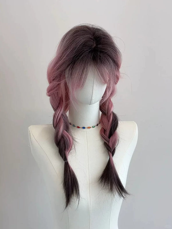 Kunkun Fish Pink Siamese Cat gradient wig - view 1
