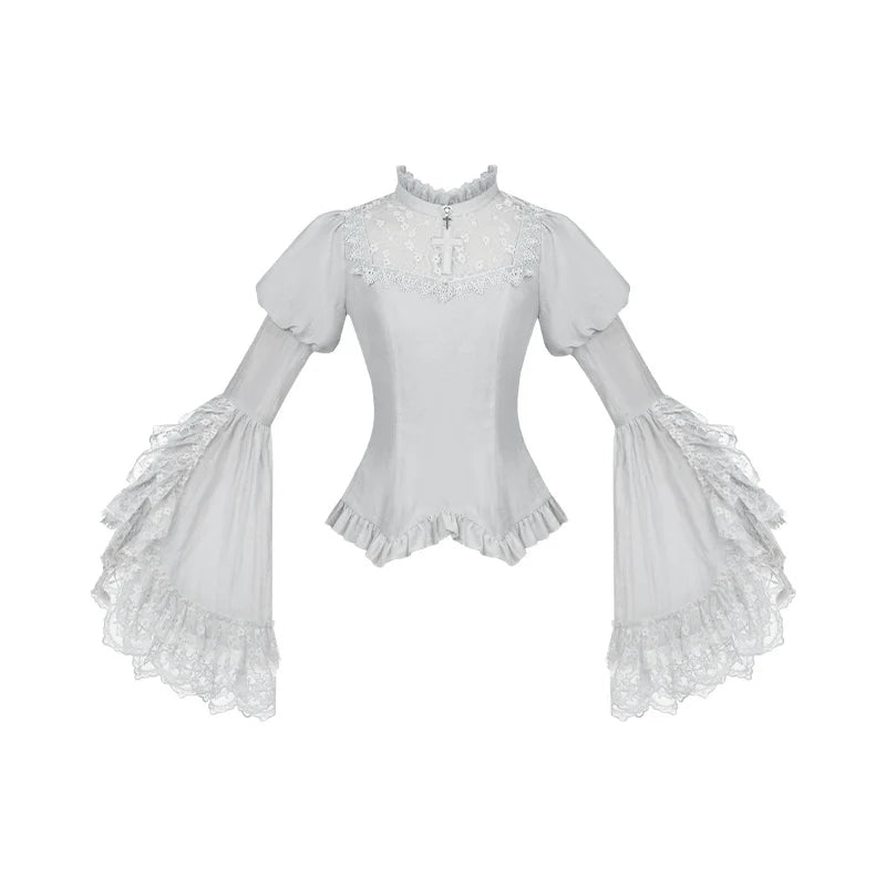 Humanoid Robot - Silver Gothic Lolita Mermaid Skirt Set (L M S) 43861:787612