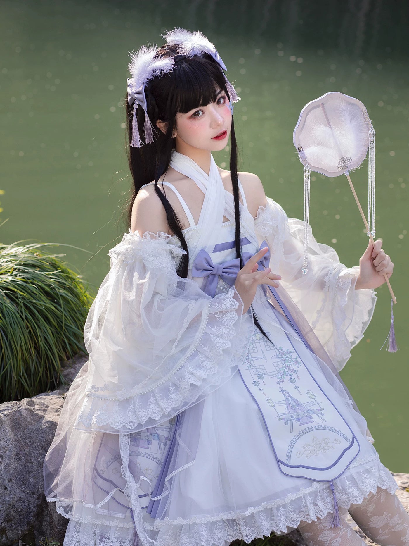 Sweetheart Dream Machine - Unicorn Pharmacist Chapter - Chinese-Inspired JSK with a Printed Front Panel