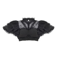 With PUJI - Sunset on the Seine - Lolita Blouse, Lace Trim - Black bra pads with removable inner layers, in stock / S