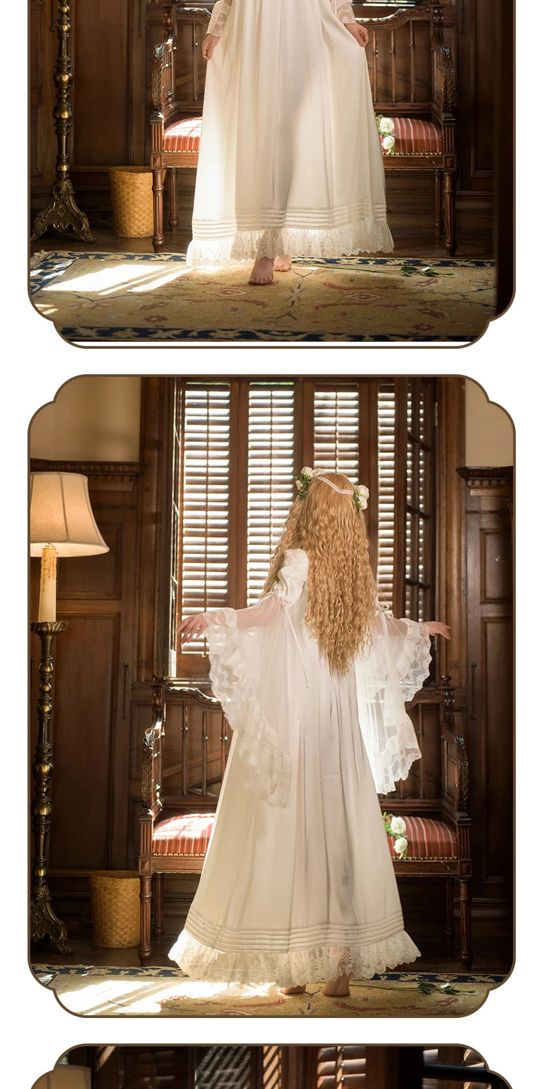 Inmorelli - Jasmine Manor - Edward OP dress with flared lace cuffs