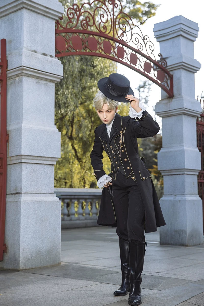 Immortal Thorn - Forever Rose - Ouji Lolita Coat Prince Handsome Wind Coat