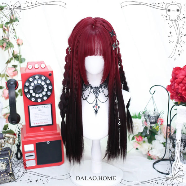 Dalao Home Sundial dark red black long wig - view 1