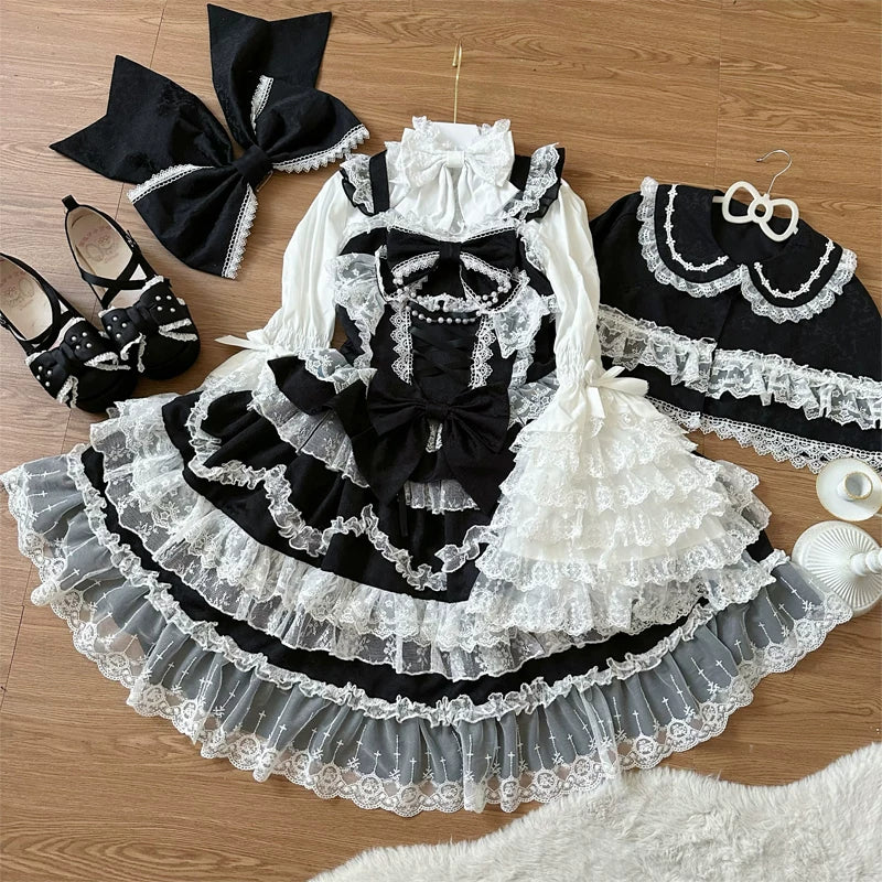 Lady Han - Love and Heart Palpitations - Lolita Dress Gorgeous Flower Marriage Jsk Suspender Dress - Lolita Fetch