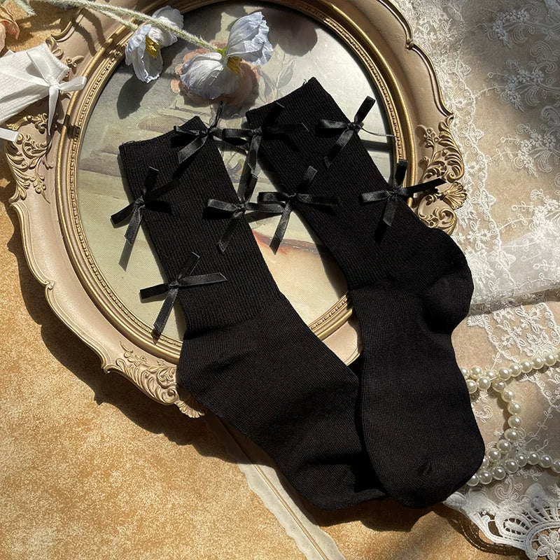 Sock Noble - Bow Slouch - Mid-Calf Bow Socks in Eight Colours