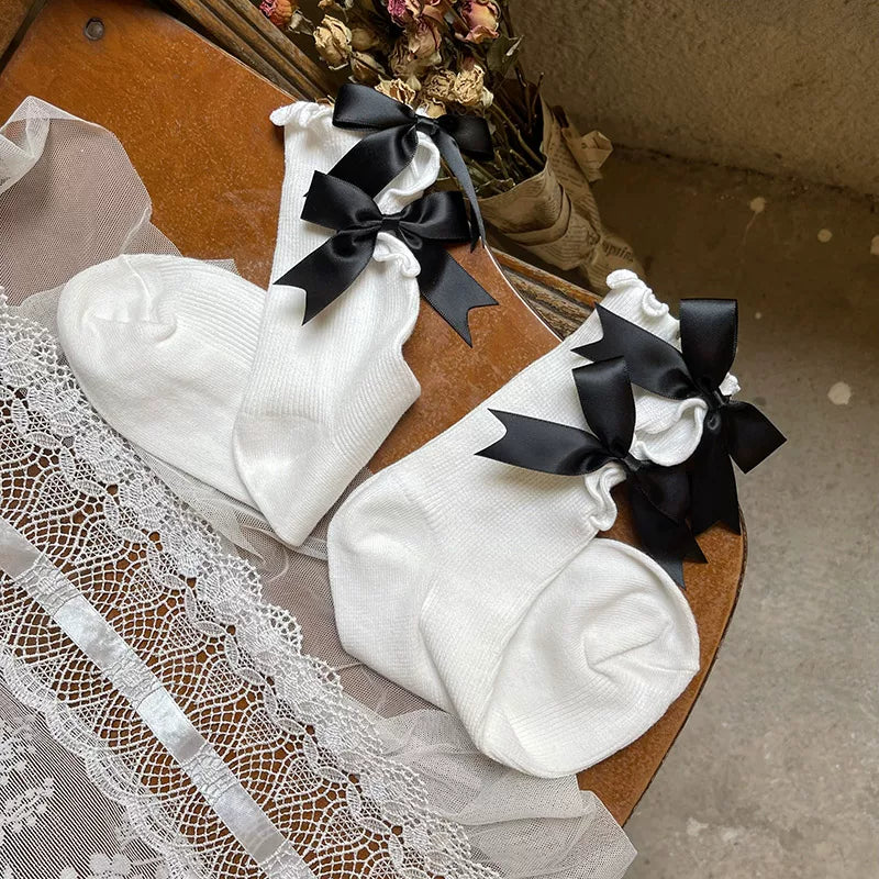Sock Noble - Sweet Cool Cutout - Scrunch Socks with Bow Detail