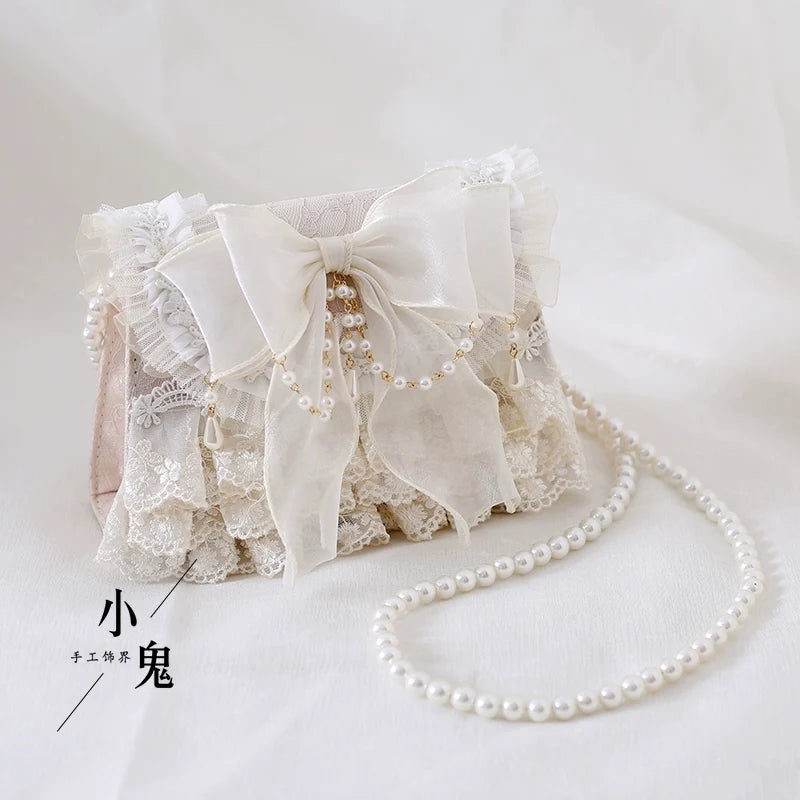 Xiaogui - Elegant Lolita Handbag Ivory Tea - Party Lolita Bag Bag
