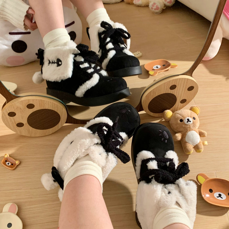 Corner Cat Snow-Paw Plush Lolita Winter Shoes — additional product view