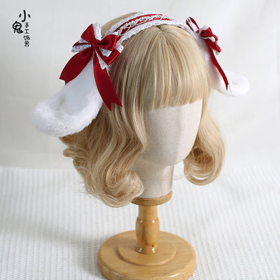 Xiaogui - Sweet Lolita Rabbit Ear KC Headband - Headwear