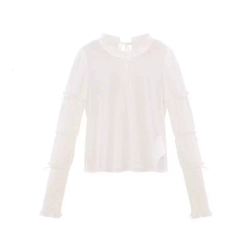 Sweetheart Dream Machine - August Night - Dotted Mesh Inner Layer with Leg-of-Mutton Sleeves