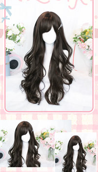 Dalao Home - Lolita styles - long and short full wigs - 588 Straight Black Tea