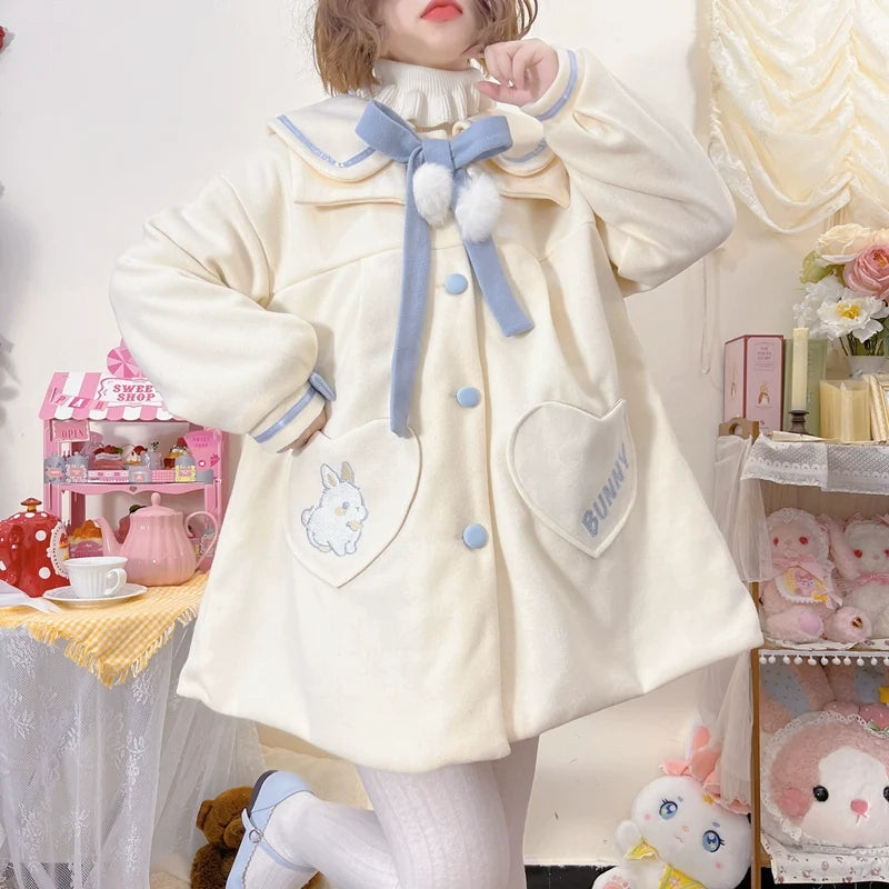 Niu Niu - Plus Size Lolita Coat Woolen Winter - Lolita Overcoat Outerwear