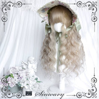Sinwavy - Lily-of-the-Valley Girl - light flax-beige wool-curl wig - Light flax beige