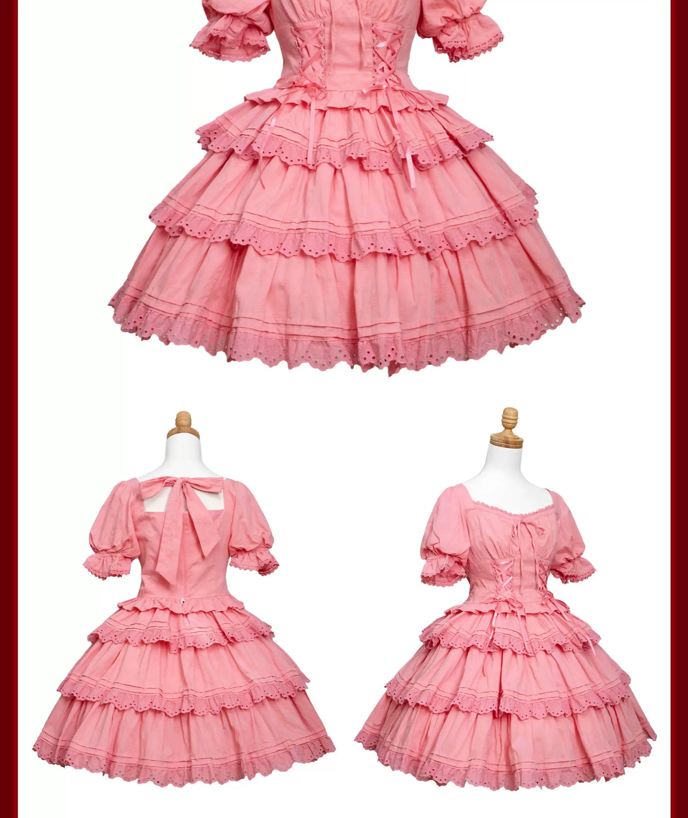 WF - Doll-Sense Solid Lolita Dress - Solid-color cotton Lolita dress