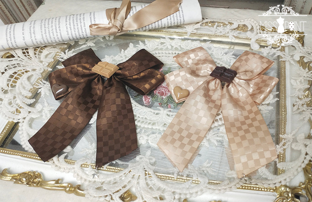 Miss Point - Chocolate Daily Lolita Bow KC Brooch - Brooch