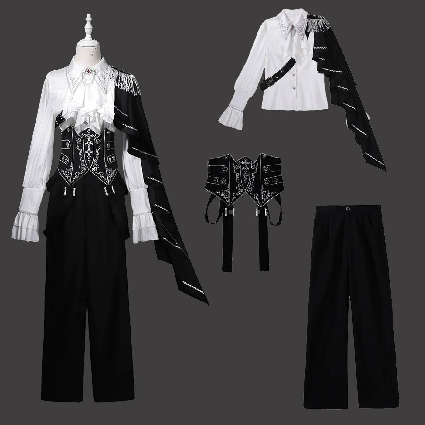 Your Princess - Ouji Lolita Pants Set - Detachable Jabot & Shawl Innerwear