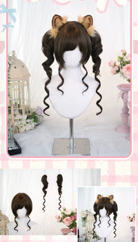Dalao Home - Qian Yan - Roman-curl ponytail wig - Qian Yan cool tea brown