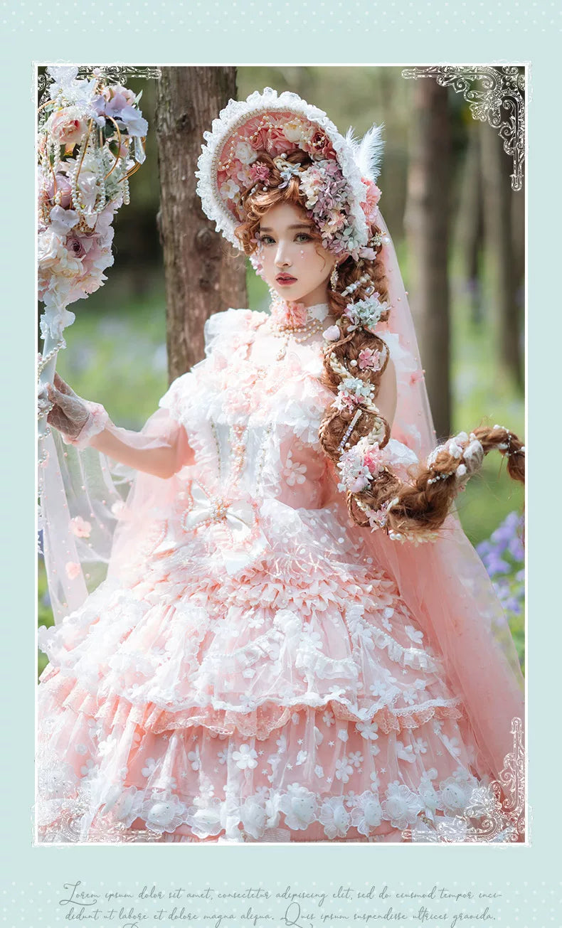 Cat Fairy - Sprite Fairy - Bridal chiffon JSK with multi-tiered