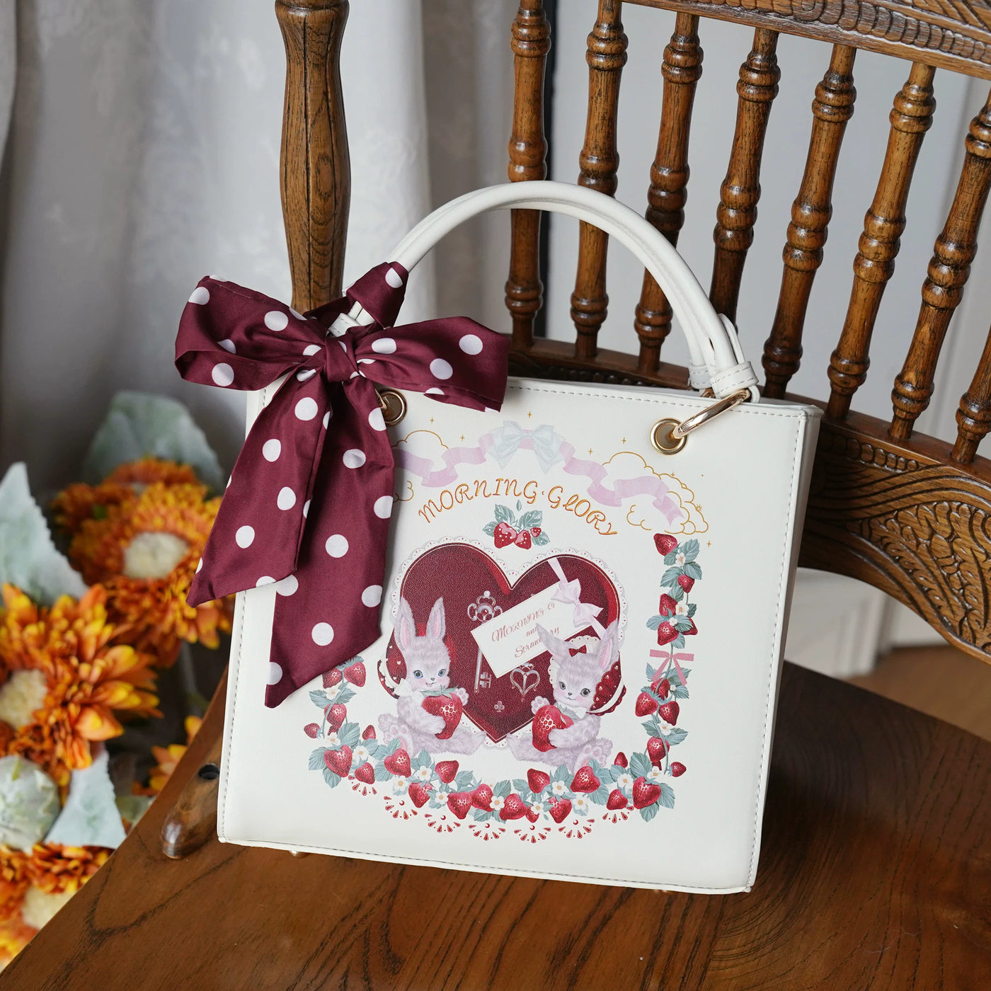 Lolita - Berry Bunny Retro Crossbody Bag - Individually Selectable