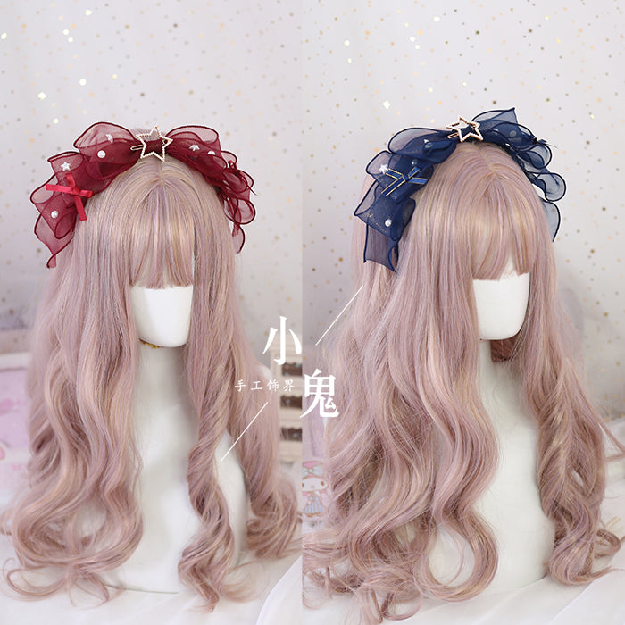 Xiaogui - Daily Lolita KC, Bow Pearl Headband - Headwear