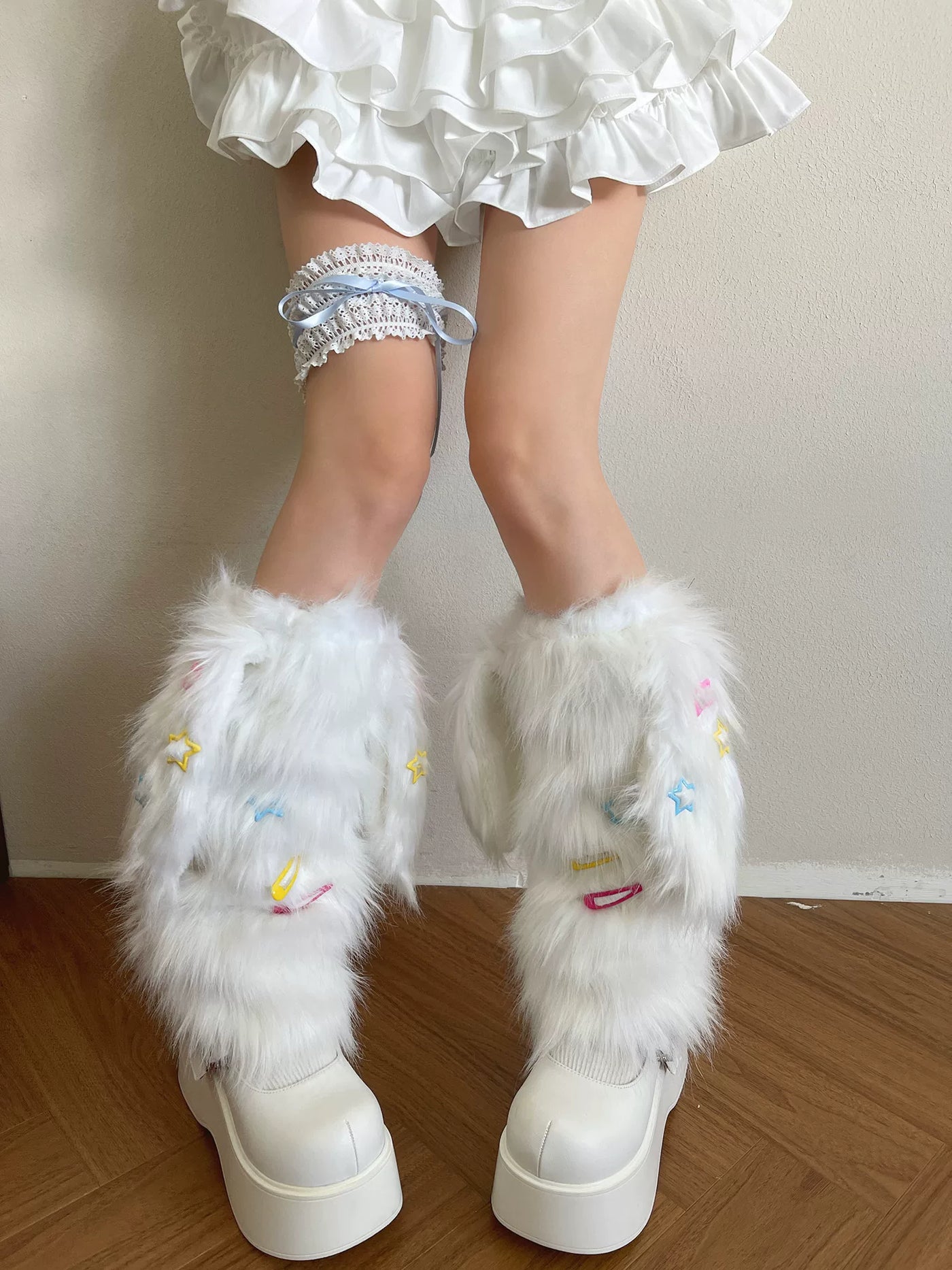 Sock Noble - Y2K Bunny-Ear - Fuzzy Leg Warmers or Thigh Garter