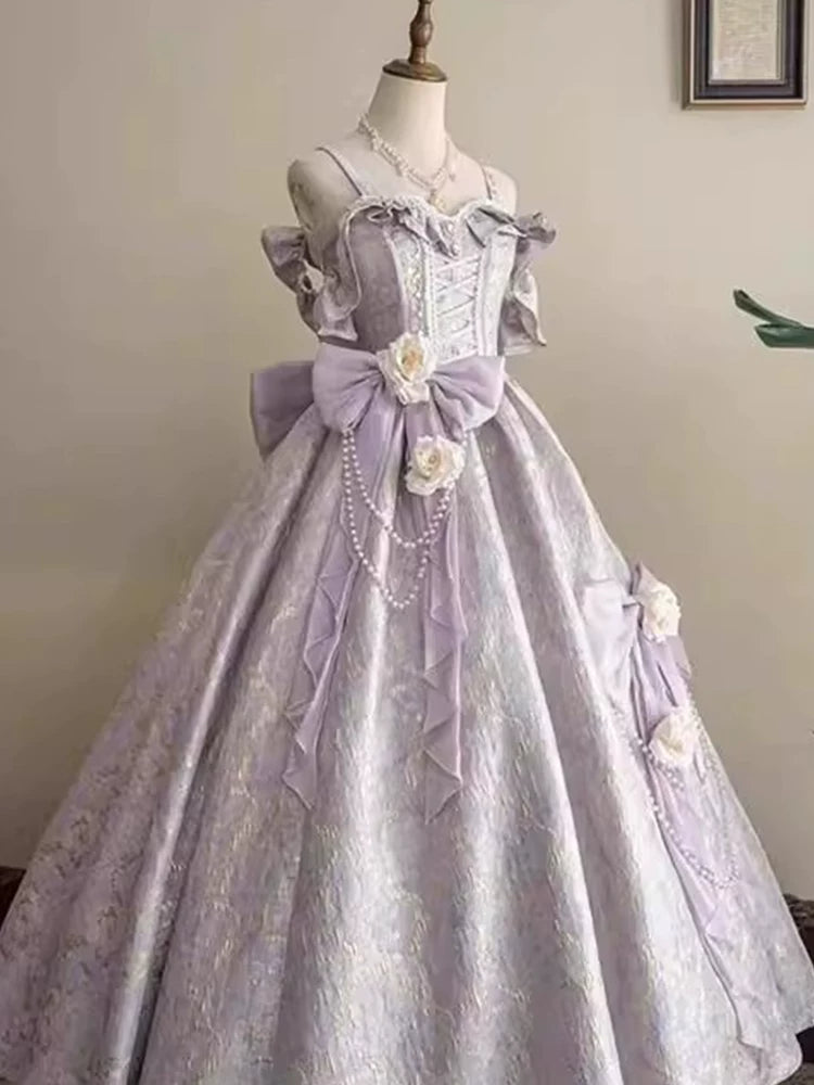 Flora Muse - Purple Lolita Formal Gown - Light purple