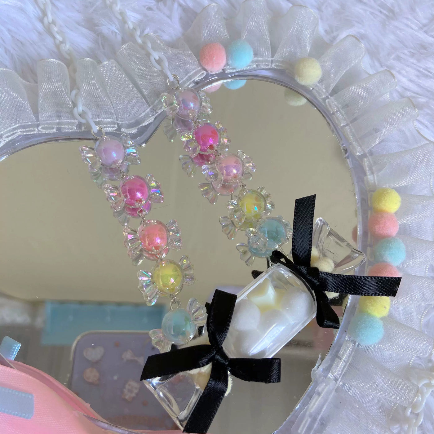 Bear doll - Candy Charms - Beaded Necklace with Candy-Style Charms