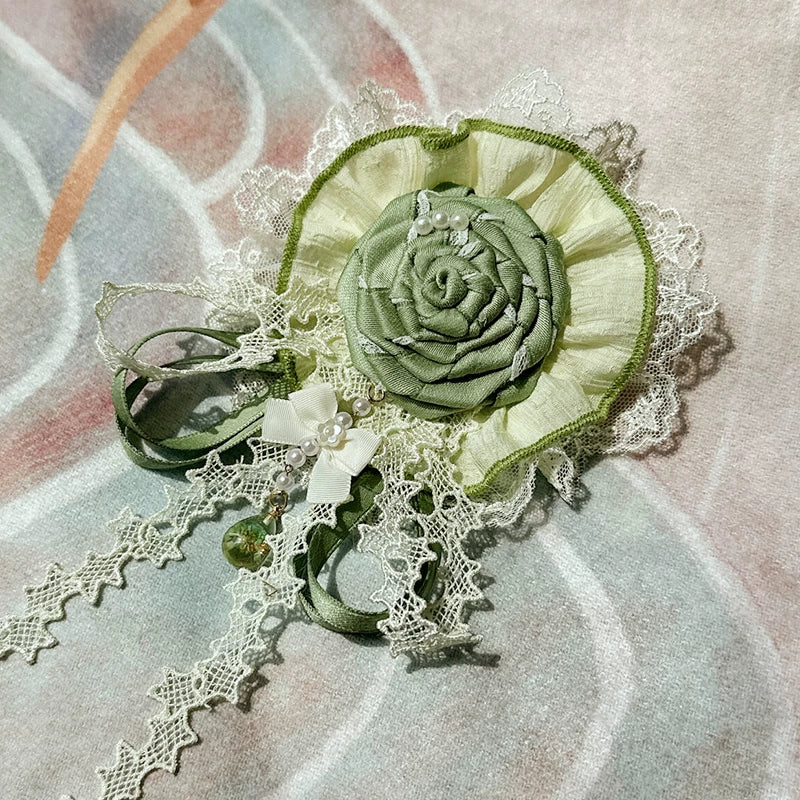 Carol Goddess - Tasha's Garden - Gradual sage green gradient lolita