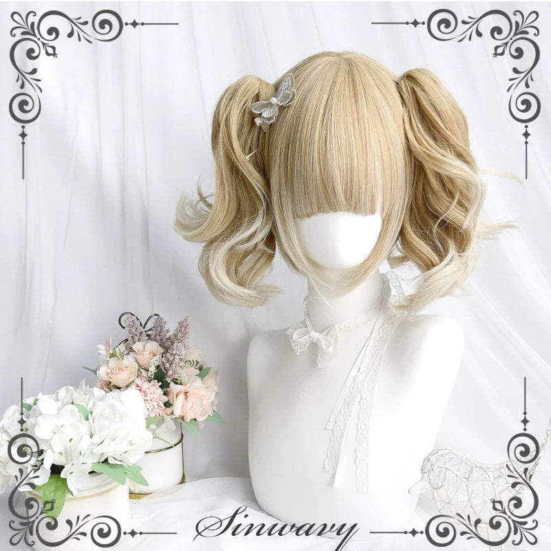 Milkshake-beige Lolita twin-tail wig - view 3