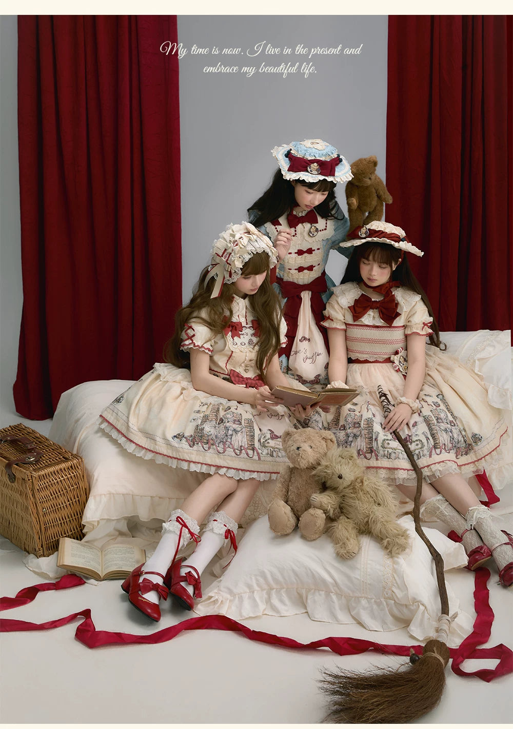 DayRabbit - Muffin Postman - Blue or Beige OP and Pinafore Dresses with Detachable Bows