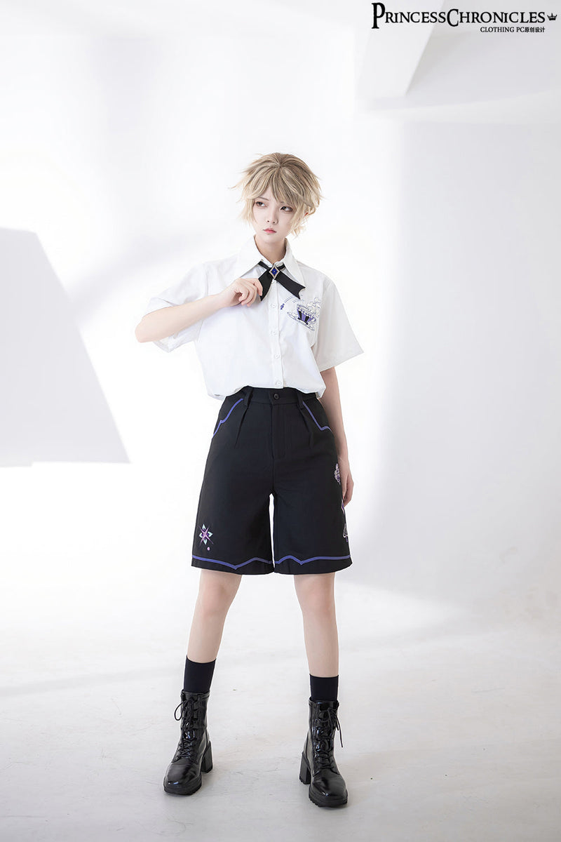 Princess Chronicles - Summer Loose Embroidered Short - Sleeve White Shirt Innerwear