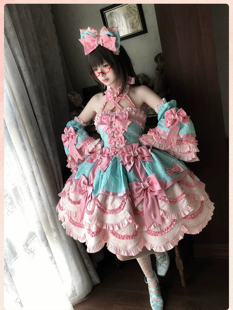 Alice Girl - Sweetheart Petal - Sweet Lolita Hime Sleeves, Layered Ruffles