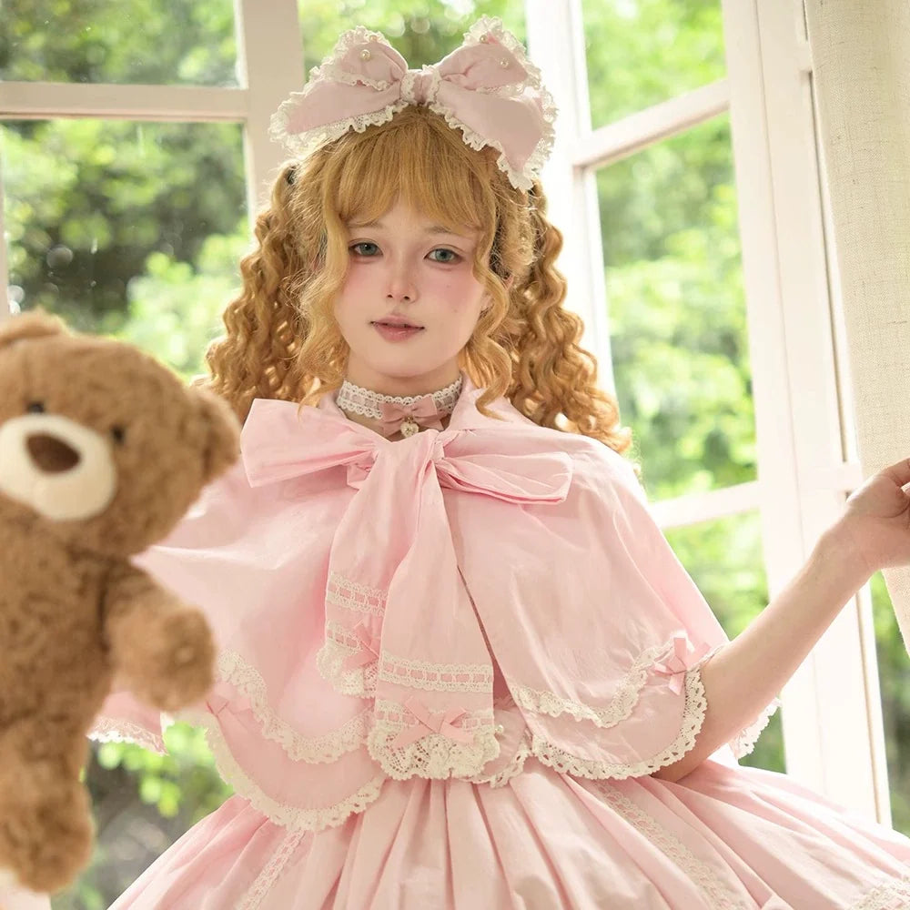 Miss Point - Vintage Petal Rabbit - Old School Lolita Headdress Suit With Bunny Ear