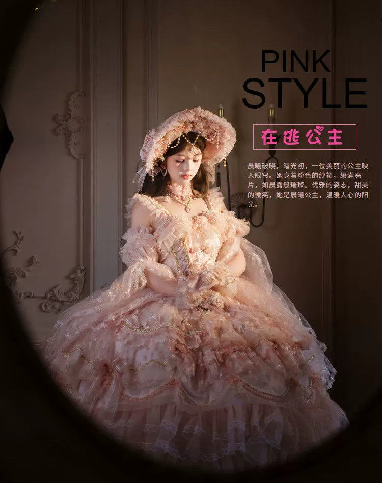 Cat Fairy - Princess on the Run - Misty Pink Lolita JSK