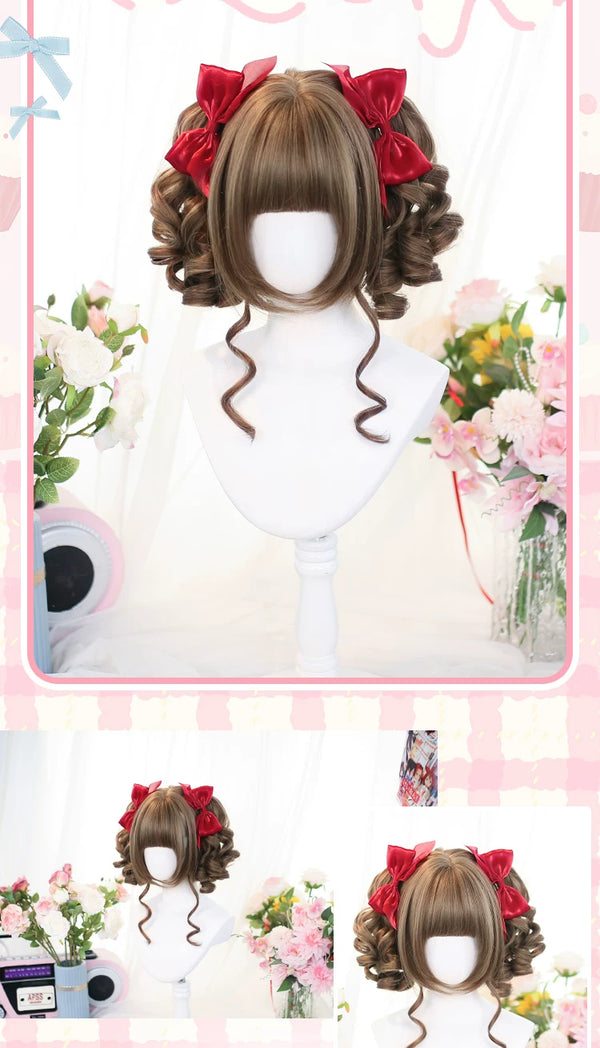 Tao Qi Roman-curl twin-ponytail full wig - additional view 1