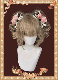 Infanta - Candy House - Ruffle-Trim Printed JSK & Accessories - Single Item / Chandelier Hair Clips - Pair / One Size