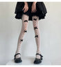 White socks, black bow / One Size