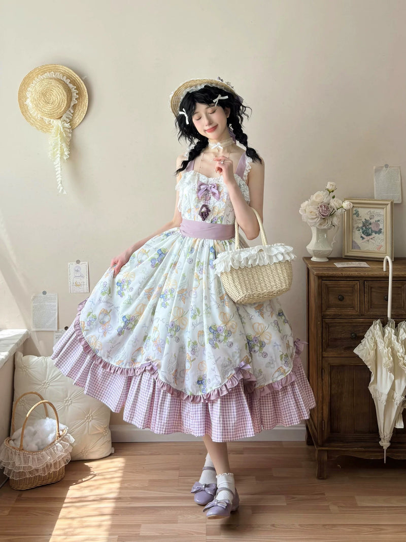 Qianmu Original - Blueberry Early Summer - Classical Lolita JSK