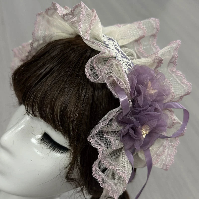 Zhijinyuan Shimmering Gift Box Accessories — Purple lace headdress
