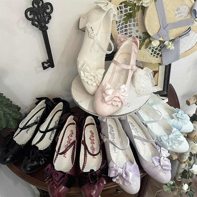 MODO Doll Ball Floral Bow Lolita Heels – design details – view 5